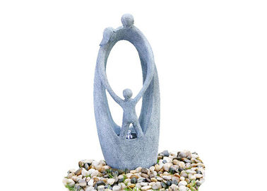 China 29&quot; família de três fontes de água do jardim da estátua no material da magnésia  fornecedor