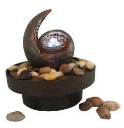 China Fontes de água decorativas antigas do tampo da mesa da cor de cobre com potenciômetro de flor fornecedor