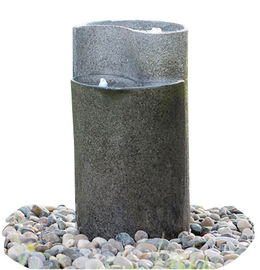 China Fontes dadas forma cilindro do jardim da pedra do molde/grandes fontes exteriores  fornecedor