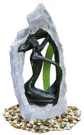 China Fontes de água exteriores da estátua do jardim com material da fibra de vidro/cimento/magnésia fornecedor