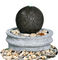 Fontes de água exteriores de mármore pretas modernas da esfera para o jardim fornecedor